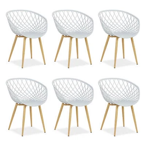 Stuhl Gartenstühle 6er Set Kunststoff Küchen Esszimmer Stühle Grau Homestyle4u - Bild 1 von 8