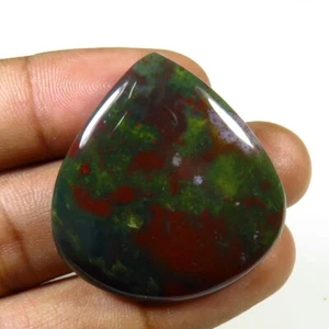 Piedra de sangre natural cabujón 33x31 mm 38 quilates pulida lisa ovalada piedra preciosa BO-137 - Imagen 1 de 8