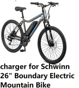 🔥Li-ion Lithium Battery Charger for Schwinn 26" Boundary Electric Mountain Bike - Picture 1 of 3