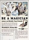 Vintage Magic Tricks Be A Magician Fridge Magnet 2.5 x 3.5" Metal Wrapped