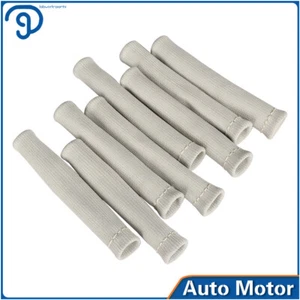 Gray Spark Plug Wire Boots Heat Shield Protector 8Pcs Sleeve SBC BBC 350 1200° - Picture 1 of 11