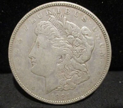1921-D Morgan Silver Dollar - VF - Capped "R" - Vam 1B       ENN COINS - Image 1 of 3