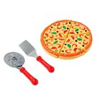 Pizza Party Toy Play Set for Kids Play Kitchen Accessories Rolling