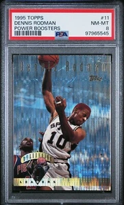 1995 Topps Power Boosters #11 Dennis Rodman PSA 8 (pop 1, 7 superior) - Imagen 1 de 2