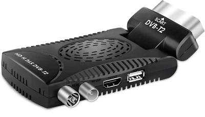 DECODER DIGITALE TERRESTRE DVB-T3 HD 1080P HDMI USB SCART COMPUTER TELEVISIONE - Immagine 1 di 3