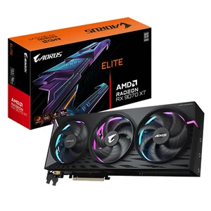 Gigabyte AORUS Radeon RX 9070 XT Elite, 16GB GDDR6, 2x HDMI, 2x DP - Bild 1 von 8