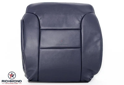 1999 2000 GMC Sierra C/K C3500 K3500 -Driver Lean Back Leather Seat Cover Blue - Image 1 of 4