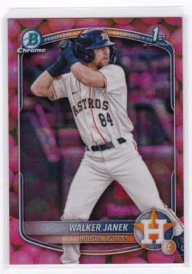 Walker Janek BUBBLE GUM REFRACTOR SSP 2025 Bowman #BCP-15 Houston Astros - Image 1 of 2