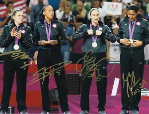 Team USA Sue Bird Seimone Augustus Maya Moore Lindsay Whalen Signed Auto 8x10 - Picture 1 of 1