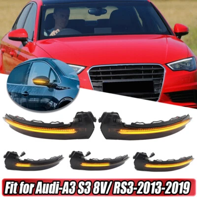 For Audi A3 S3 8V 2013~18 Led Dynamic Mirror Indicator Blinker Turn Signal Light - Image 1 of 4