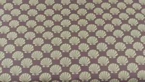 Moda BasicGrey Odyssea Momo Brown Green Scallops OOP New Fabric 32183  BTY Yard - Picture 1 of 2