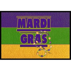 Carolines Treasures 8388JMAT 36 x 24 in. Mardi Gras Indoor Or Outdoor Doormat - Picture 1 of 1
