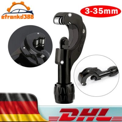 MARKENLOS Edelstahl Rohrschneider 3-35 mm Schwarz für Stahl Kupferrohr PVC Aluminium DHL