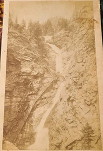 Antigua fotografía de 1890 Seven Falls Cheyenne Canyon, Colorado CO 8x5" W.E. Gancho - Imagen 1 de 20