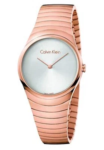 Calvin Klein Whirl Silver Dial Rose Gold-tone Ladies Watch K8A23646 - Picture 1 of 9