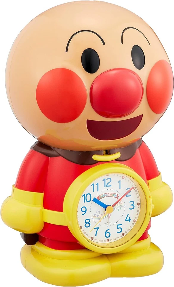 Anpanman alarm clock analog interesting Oja slip sound 3D tea rhythm 4SE552-M06