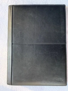 Marvy Echtleder Portfolio Padfolio Planer Mappe Einband schwarz 13 x 10 LESEN - Bild 1 von 9