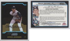 2004 Bowman Draft Aflac All-American Chrome Gold Refractor /50 Steve Johnson