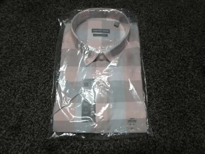 GEOFFREY BEENE SLIM Fit Men's Wrinkle Free SHORT SLEEVE 18- 18 1/2- 2XL NEW - Image 1 of 2