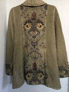 Chaqueta Tejida SOFT AROUND Panel Tapiz Despergamino M Desierto Salvia Hasta la Cadera - Imagen 1 de 5