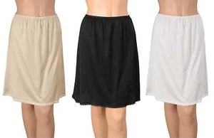 Cling-Free Half Slip with Lace - Size S to 4XL - Picture 1 of 9
