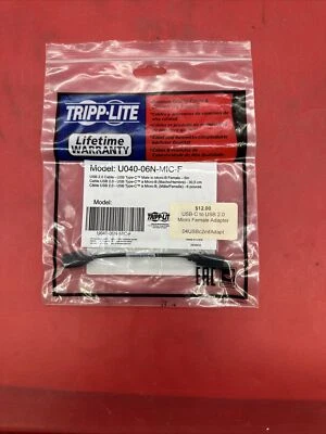 Tripp Lite USB 2.0 USB Type-C (USB-C) Male to USB Micro-B EB54 shelf 50 - Image 1 of 2