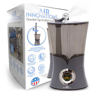 Air Innovations Ultrasonic Cool Mist Aromatherapy Digital Humidifier, Platinum