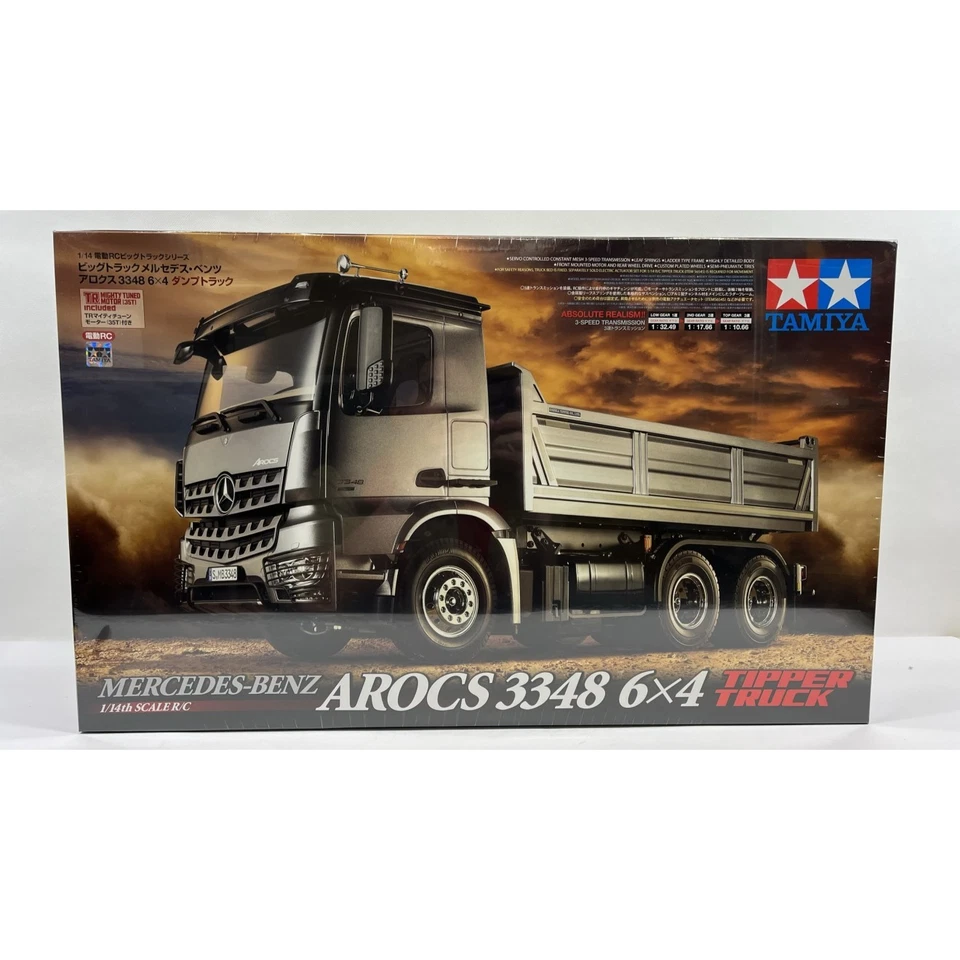 Tamiya 300056357 - 1:14 RC MB Arocs 3348 Ribaltabile 3 Assi Nuovo - Immagine 1 di 1