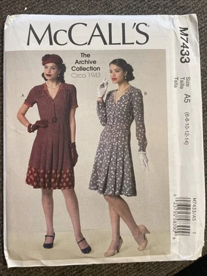 New Sewing Pattern McCall’s M7433 Misses Dresses Size 6-14 Archive Collection - Image 1 of 3