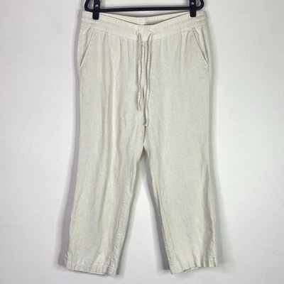 Pantalones para mujer Ann Taylor con cordón pierna ancha de lino talla grande Foto 1 de 4