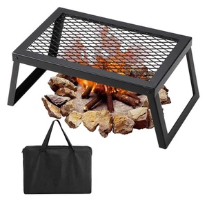 Folding Campfire Grill Portable Camping Fire Pit Steel Outdoor BBQ Picnic - Picture 1 of 12