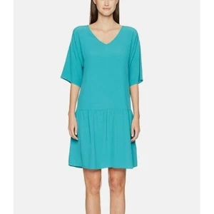 Eileen Fisher Oversize Drop Waist Türkis Urlaub Strandkleid Gr. XSmall - Bild 1 von 8