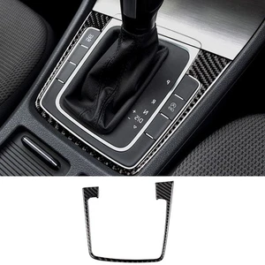 RHD Carbon Fiber Gear Shift Panel Frame Cover For VW Golf 7 MK7 VII 2013-2017 - Picture 1 of 10