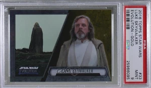 2016 Star Wars Evolution Gold 3/50 Luke Skywalker Jedi In Exile PSA 9 MINT 02v3 - Picture 1 of 3