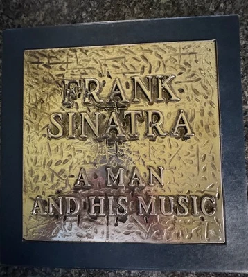 Frank Sinatra A MAN AND HIS MUSIC Metallic Embossed Silver Plate 2LP BoxSet  - Image 1 of 4
