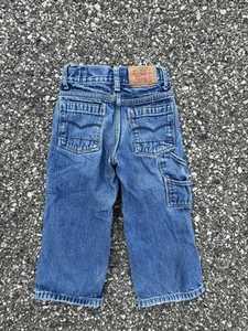 Levi’s 4T Boys Carpenter Jeans Adjustable Waist 100% Cotton Vintage Wash - Picture 1 of 7