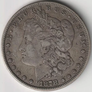 # 1 1878 8 SCHWANZFEDERN MORGAN SILBER DOLLAR SS+ - Bild 1 von 2