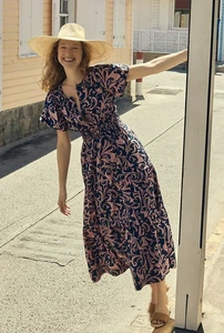 Anthropologie Somerset Maxi Dress Size 1x Smocked Waist Tiered A-Line Floral - Picture 1 of 11