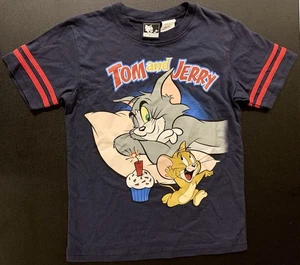 Tom und Jerry Cartoon Hanna Barbera blaues T-Shirt Größe Large 10/12 - Bild 1 von 2