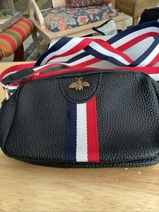 Womens Black Casual Mini Crossbody Shoulder Bag Rectangle Shape - Picture 1 of 6