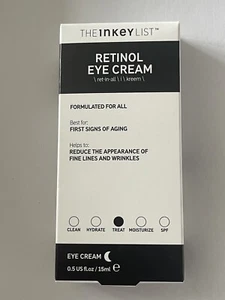 The INKEY List Retinol Eye Cream 15ml Anti-Aging/Fine Lines/Wrinkles - Picture 1 of 6