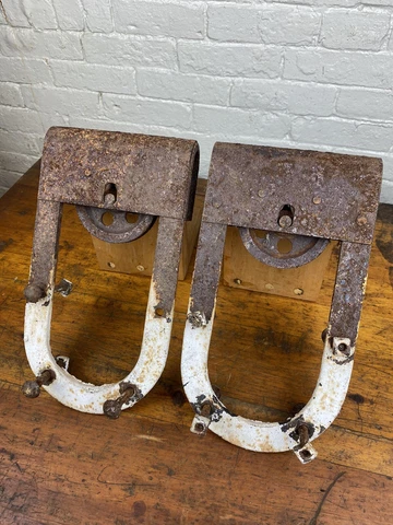 C.1920 Horseshoe Barn Door Rollers ~ Work Properly, Authentic Maine Barn Used! Cover