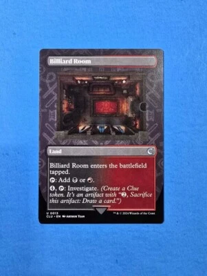 1x Billiard Room Ravnica Clue Edition 2024 Mtg Magic Card Land 13 Borderless - Image 1 of 2
