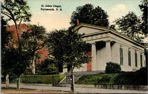 Vecchia cartolina St Johns Chapel Portsmouth New Hampshire mai usata spedizione gratuita! B2 - Foto 1 di 2