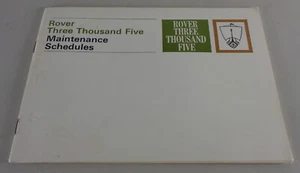 Scheckheft / Wartungsheft (blanko) Rover 3500 V8 P6 Stand 08/1970 - Bild 1 von 3