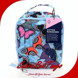 NWT VERA BRADLEY QUILTED LUNCH BUNCH BAG TOTE FLORAL BUTTERFLY BY