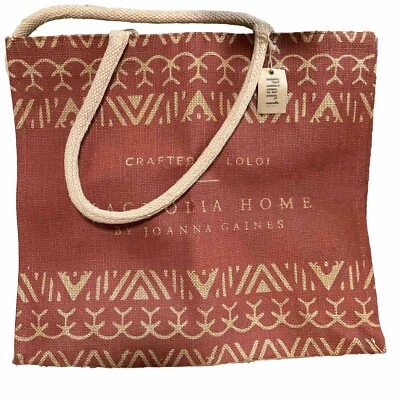 Magnolia Home by Joanna Gaines Rust Red  Tote Bag  Crafted By Loloi NWT - Image 1 of 4