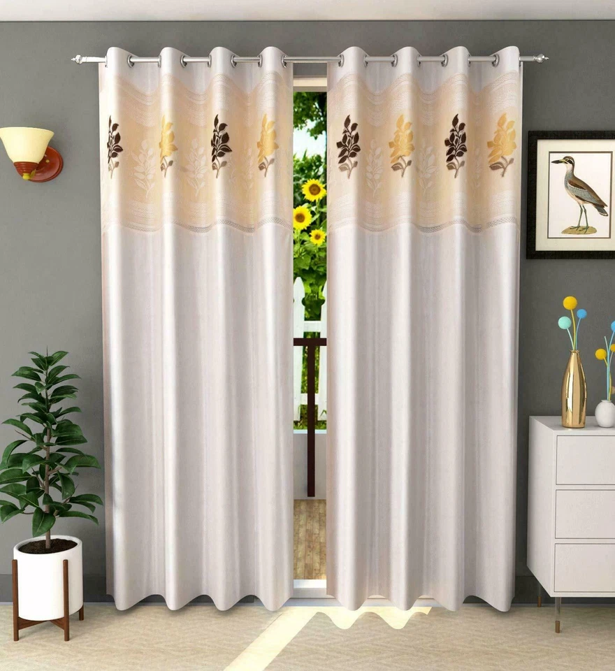 Brand New 2 Piece Eyelet Door Curtain Set 8 ft - Image 1 of 4