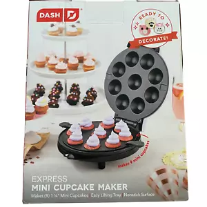 Express Mini Cupcakes Maker & Recipe Guide (Violet) Makes 9 Cupcakes NEW - Picture 1 of 4