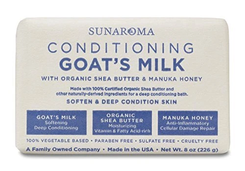 2 Sunaroma Goat's Milk Soap With Shea Butter & Manuka Honey 8 Oz Each